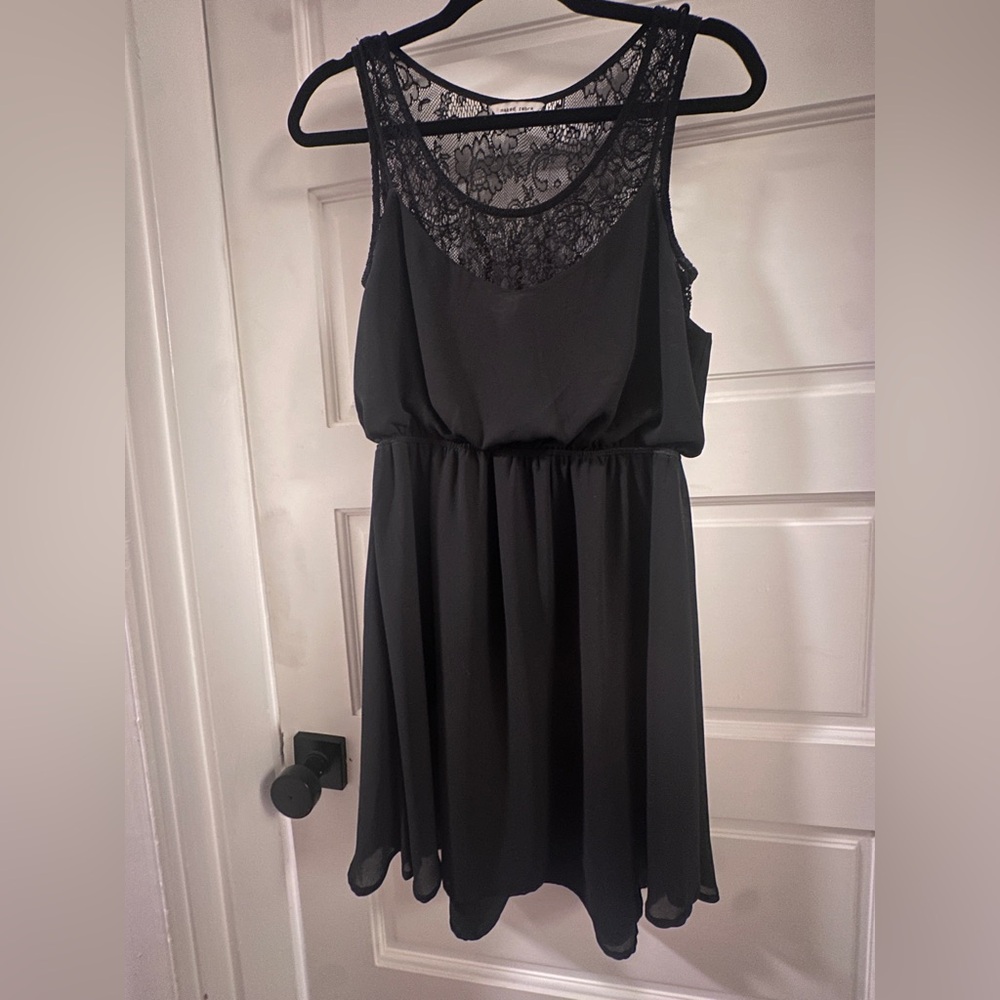 Naked Zebra Black Lace Mini Dress